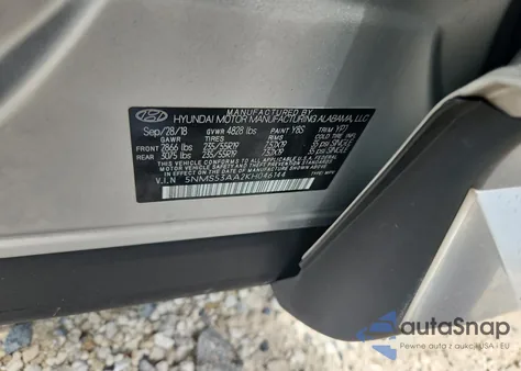 2019 Hyundai Santa Fe Limited from USA, damaged, VIN 5NMS53AA2KH046144